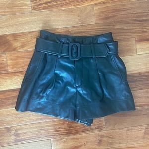 Zara Leather Shorts